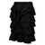 COMME DES GARÇONS BLACK Flounces and pleated skirt Black