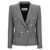 Alexandre Vauthier Double-breasted houndstooth blazer White/Black