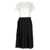 Sacai Pleated skirt dress White/Black