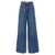 Twin-set Simona Barbieri Logo buckle jeans Blue