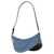 MUGLER 'medium denim spiral curve 01' shoulder bag Blue