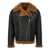 YVES SALOMON Leather sheepskin jacket Brown