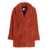 MSGM Single breast eco fur jacket Red