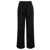CO Pants with front pleats Black