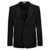 Alexander McQueen Embroidered lapel blazer jacket Black