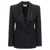 Alexander McQueen Double-breasted blazer with satin details Black