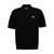 Stone Island Logo patch knitted polo shirt Black
