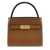 Tory Burch 'Lee Radziwill Pebbled Petite Double' Hand Bag Brown