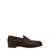 LIDFORT Croc print leather loafers Brown