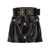 Balmain Belt-up shiny leather skirt Black