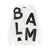Balmain Kids Logo print hoodie White/Black