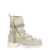Rene Caovilla Suede shearling ankle boots White