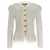 Balmain 'Glittered Fringed' short jacket  White