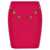 Balmain Logo button knitted skirt Fuchsia