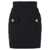 Balmain Contrast button mini skirt Black