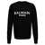 Balmain Jacquard logo sweater White/Black