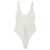 Elisabetta Franchi Rhinestone logo one-piece swimsuit White