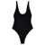 Elisabetta Franchi Rhinestone logo one-piece swimsuit Black