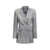 Ermanno Scervino Plastered double breast blazer jacket Gray