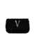 Versace Logo tweed crossbody bag Black