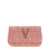 Versace Logo tweed crossbody bag Pink