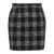Alessandra Rich Check wool skirt Multicolor