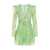 Alessandra Rich Tie-dye silk dress Green