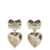 Alessandra Rich 'Metal heart' earrings Silver