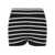 AMI Paris Striped knitted shorts White/Black