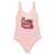 Moschino TEEN One-piece swimsuit with logo print Pink