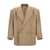 HED MAYNER Double-breasted wool blazer Beige
