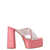 HAUS OF HONEY Crossed band sandals Pink