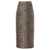 Ganni Animal print long skirt Brown