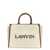 Lanvin Logo canvas shopping bag Beige