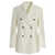 Brunello Cucinelli Double breast linen blazer jacket White