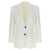 Brunello Cucinelli Single-breasted linen blend blazer White