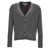 Thom Browne 'Cable stitch' cardigan Gray