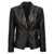 Brunello Cucinelli Leather blazer Black