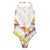 MISSONI BEACHWEAR Patterned one-piece swimsuit wide neckline Multicolor