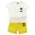 MOSCHINO BABY T-shirt + logo embroidery shorts Yellow
