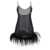 OSEREE 'Plumage Babydoll' dress  Black