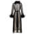 OSEREE Feather silk dressing gown Black