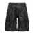 PURPLE 'High Shine Cargo' bermuda shorts Black