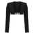 DAVID KOMA Top '3D Crystsal Chain and Square Neck'  Black