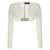 DAVID KOMA Top '3D Crystsal Chain and Square Neck' White