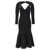 ROLAND MOURET Stretch knit midi dress Black