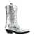 Ganni 'Silver Mid Shaft Embroidered Western' boots Silver