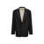 Maison Margiela Striped single breast blazer jacket Black