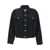 MM6 Maison Margiela Lurex stitching denim jacket Black
