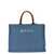 Marni Large shopping bag with logo embroidery Light Blue